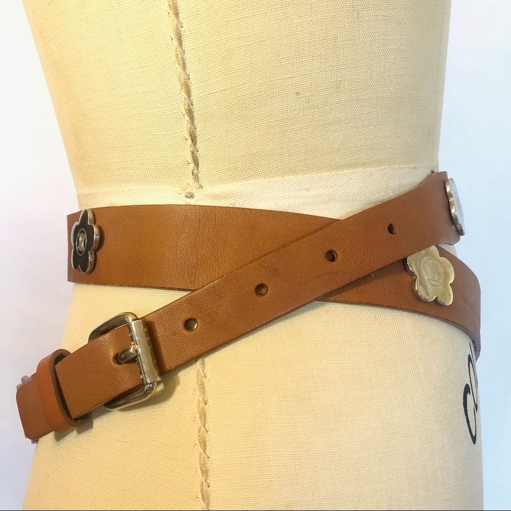 Celine Brown Leather Double Wrap Belt. - Picture 5 of 14